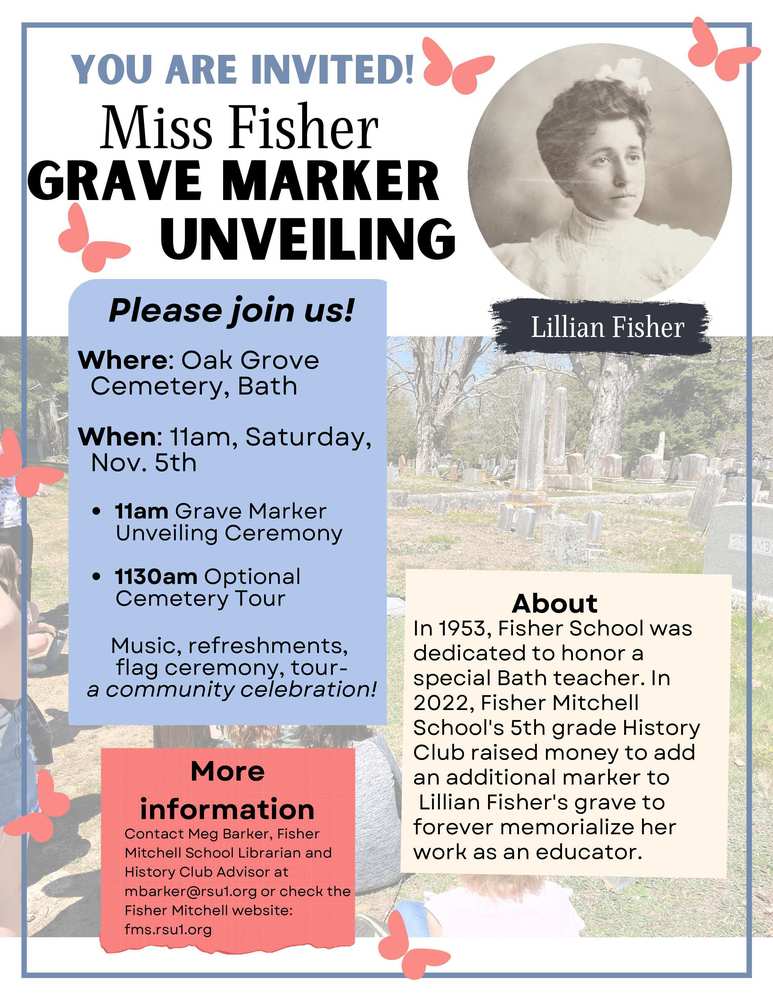 Miss Fisher Grave Marker Unveiling