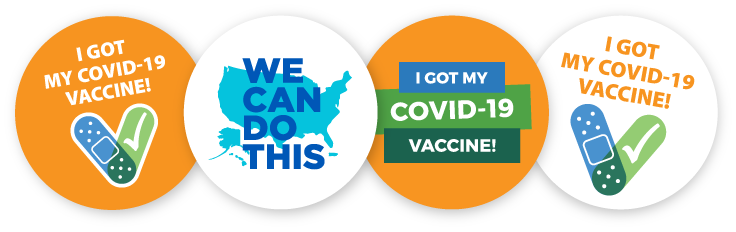I got my Covid Vaccine stickers. 