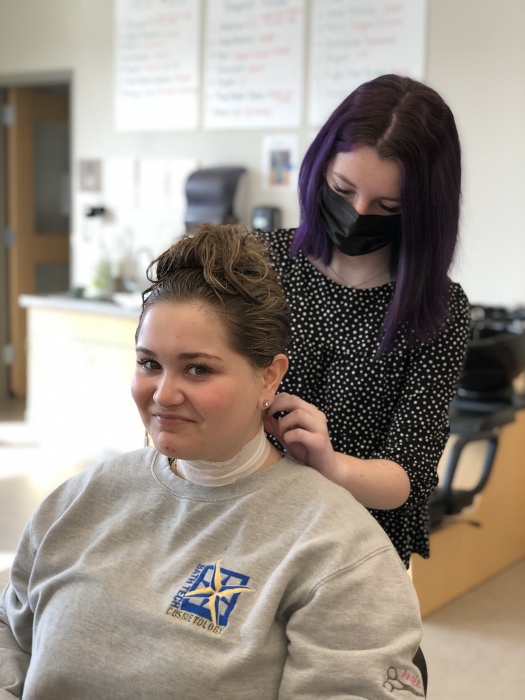 getting hair cut