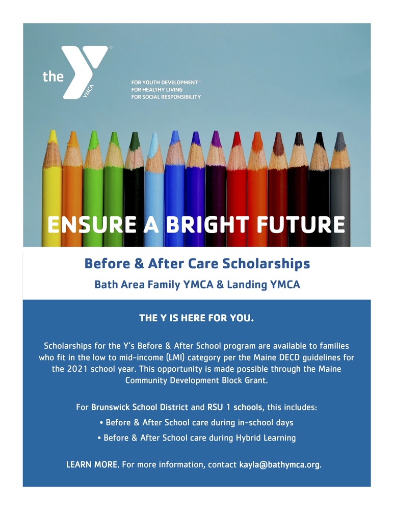 BATH YMCA BEFORE & AFTER CARE SCHOLARSHIPS