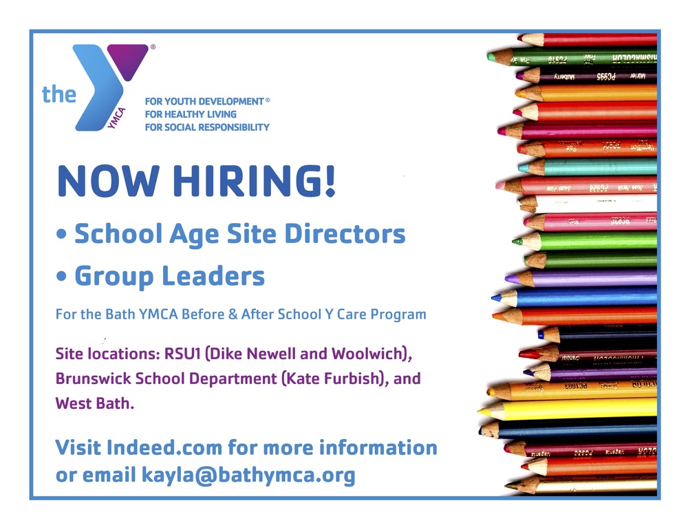 Hiring flyer for Bath YMCA