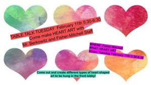 Table Talk Tuesday-Heart Art