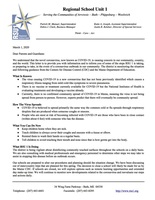 Coronavirus letter to Parents