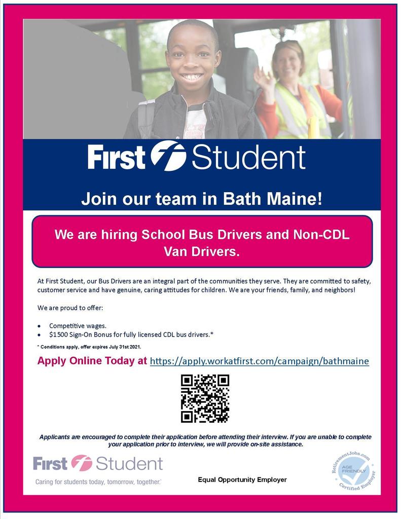 First Student Drivers Ad