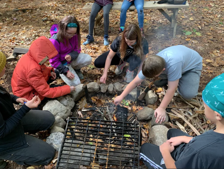 BMS 6th graders fire building at Chewonki