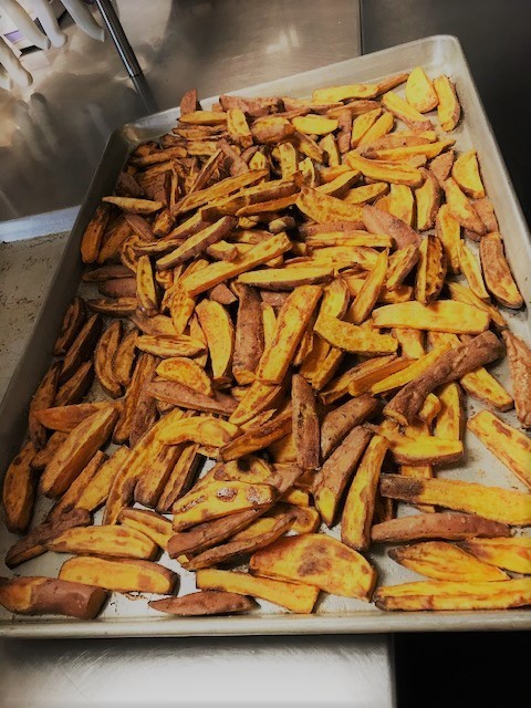 Homemade sweet potato fries